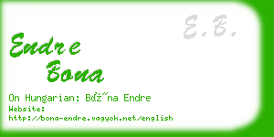 endre bona business card